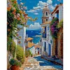 Seaside Town - 14CT Stamped Cross Stitch - 40*50cm