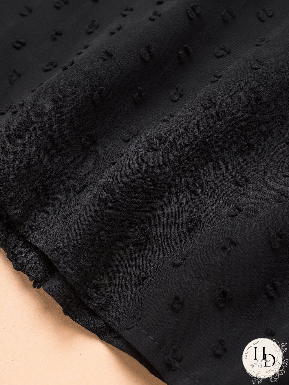 Elegant Swiss Dot Lace Detailed V-Neck Blouse