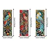 (US Local)3Pcs Special Shape Birds Diamond Painting Art Bookmark with Pendant for Books