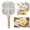 4-Cup Divided Omelet Pans Anti-Scald Medical Stone Frying Pan Thickened Skillet