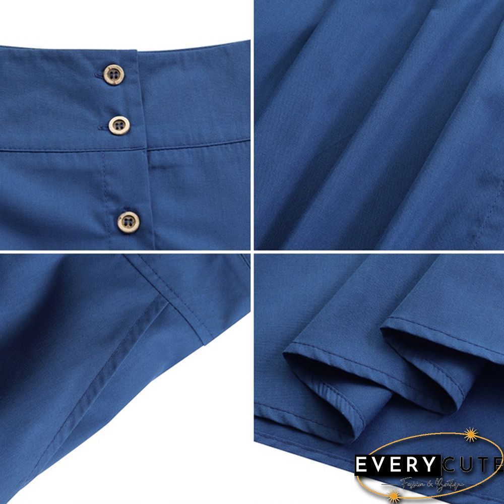 Summer Autumn Women Long Skirts Fashion High Waist A-Line Casual Loose Skirt