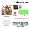 (US Local)Acrylic Special Shape Flower Bird Diamond Painting Clock Ornaments Kit