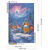 >SALE<5D DIY Full Round Drill Diamond Painting Christmas Night Home Decor 40x60cm