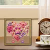 Heart Paw DIY Special Shape Double sided Print Clear Diamond Art Kit Wooden Framed Diamond Painting Kit(22x22cm)
