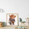 Highland Cow-14CT/18CT Stamped/Counted Cross Stitch 40*45cm/15.75*17.72in