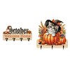 (US Local)Wooden October DIY Diamond Art Craft Wall Hooks for Beginners Adults