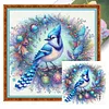 Garland Blue Tit-11CT Stamped Cross Stitch 40*40cm/15.75*15.75in