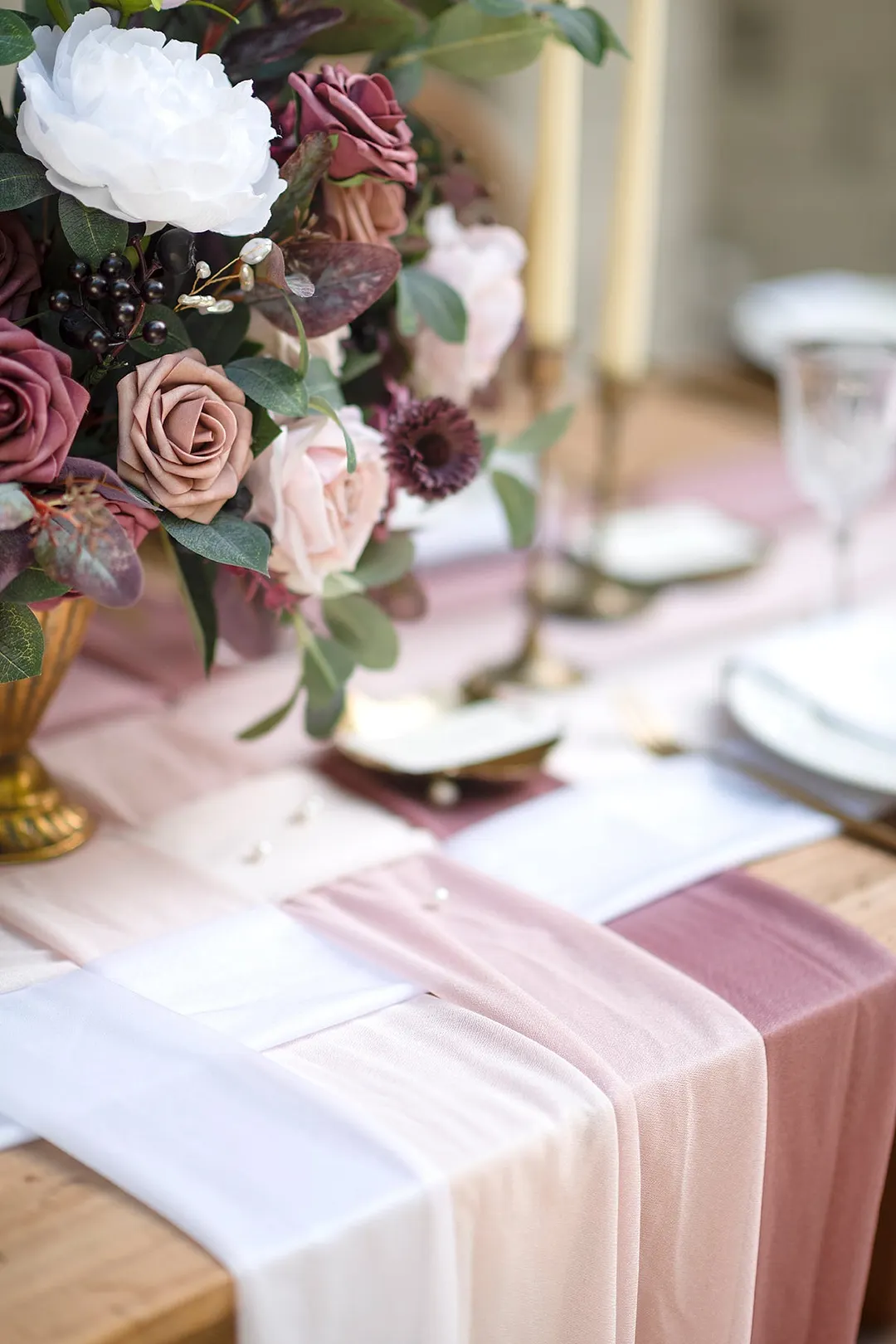 Weave Wedding Table Runner for Reception (Set of 8) - 7 Colors