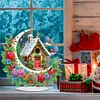 Acrylic Special Shaped Cartoon Christmas House Desktop Diamond Art Kits