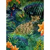 >SALE<Full Embroidery Cotton Thread 11CT Printed Leopard Cross Stitch Artwork 50x65cm