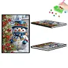 (US Local)50-Page A5 Snowman Diamond Painting Notebook for Adult Holiday Birthday Gift