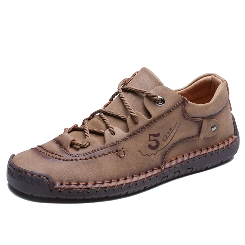 2020 New Men Casual Shoes Handmade Leather Loafers Comfortable Men's Shoes Quality Split Leather Flat Moccasins Men Sneakers