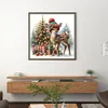 Snowman and Reindeer - 18CT Stamped Cross Stitch - 30*30cm - Animal Xmas