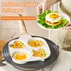4-Cup Divided Omelet Pans Anti-Scald Medical Stone Frying Pan Thickened Skillet