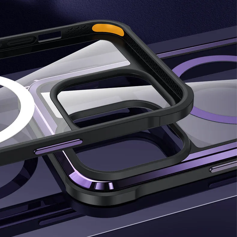 Suitable For iPhone 13/14 Series Stainless Steel Metal Frame Magnetic Phone Case