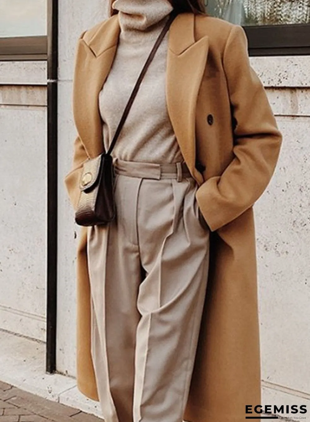 Long sleeved wool coat | EGEMISS