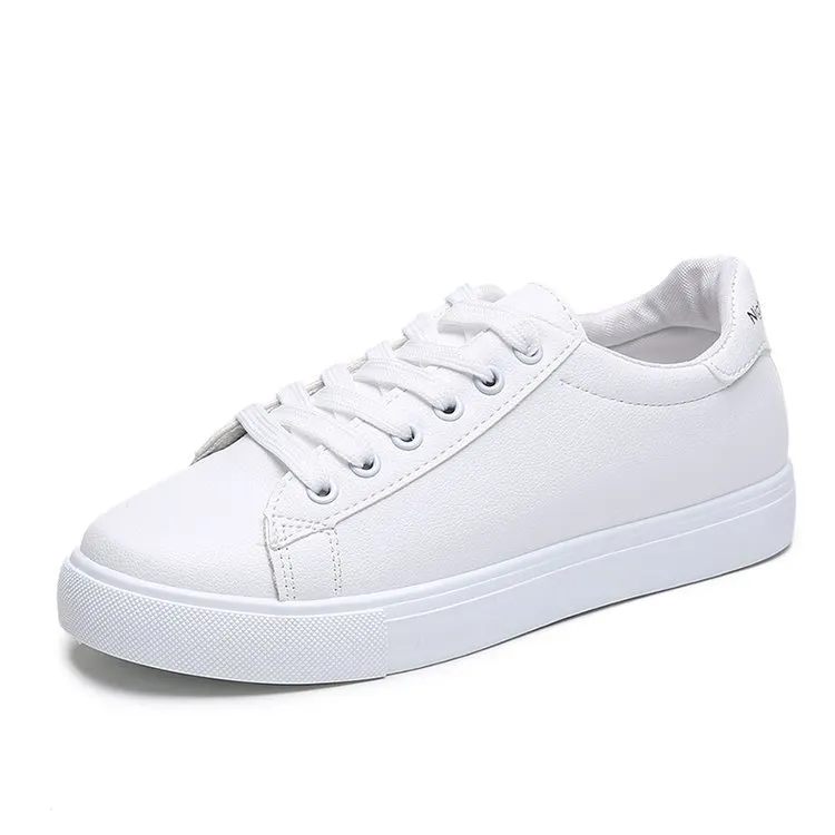 Churchf Churchf White Shoes 2023 Spring And Autumn New Korean Version Of Women's Board Shoes Students Flat Casual Single Shoes Round Head Tie Women's Shoes Tide