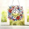 DIY Wreath 5D Hanging Clock Art Craft for Living Room Decoration