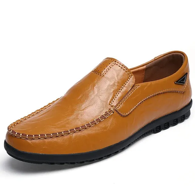 Sursell Shoes Men's Loafers & Slip-Ons British Daily  Leather Breathable Non-slipping Wear Proof Outdoor Walking Shoes