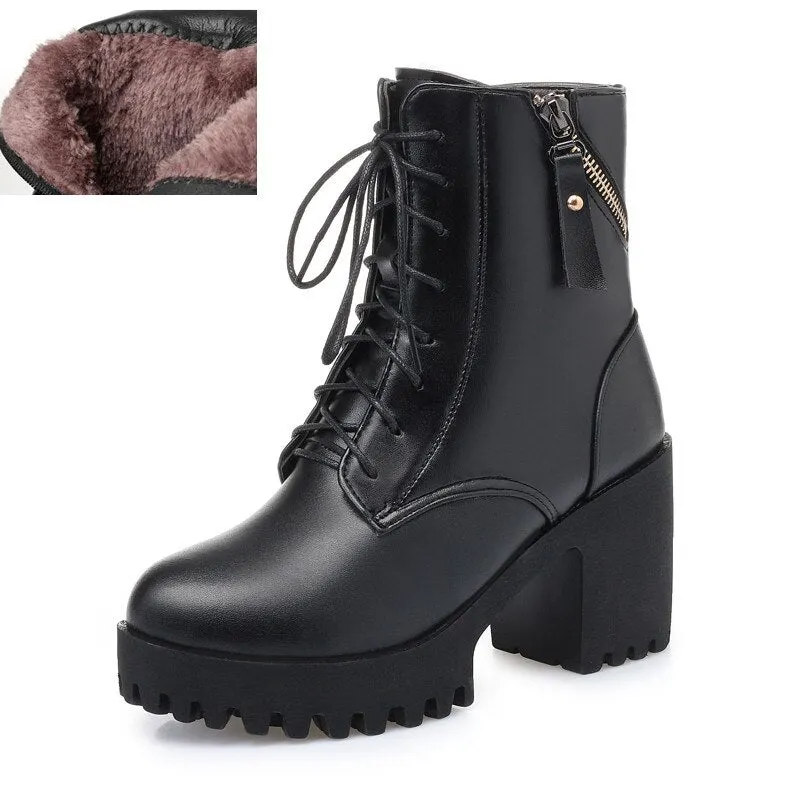 AIYUQI Women bare boots 2021 new genuine leather women boots  natural wool warm women winter naked boots  winter women shoe