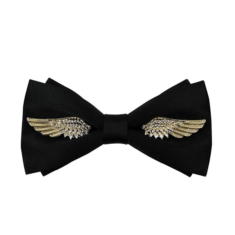 Upscale White Shirt Tassel Chain Rhinestone Bow Tie Bowtie Wedding Best Man Bowknot Red Luxury Tie Formal Dress Gifts for Men