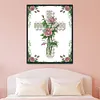 Rose Cross-14CT Stamped Cross Stitch Kit(21*28cm)
