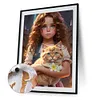 Girl Cat-Paint by Numbers Acrylic Painting 40*50CM