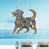 Diamond Painting Acrylic Double-side Cute Dog Pendant Hanging Gem