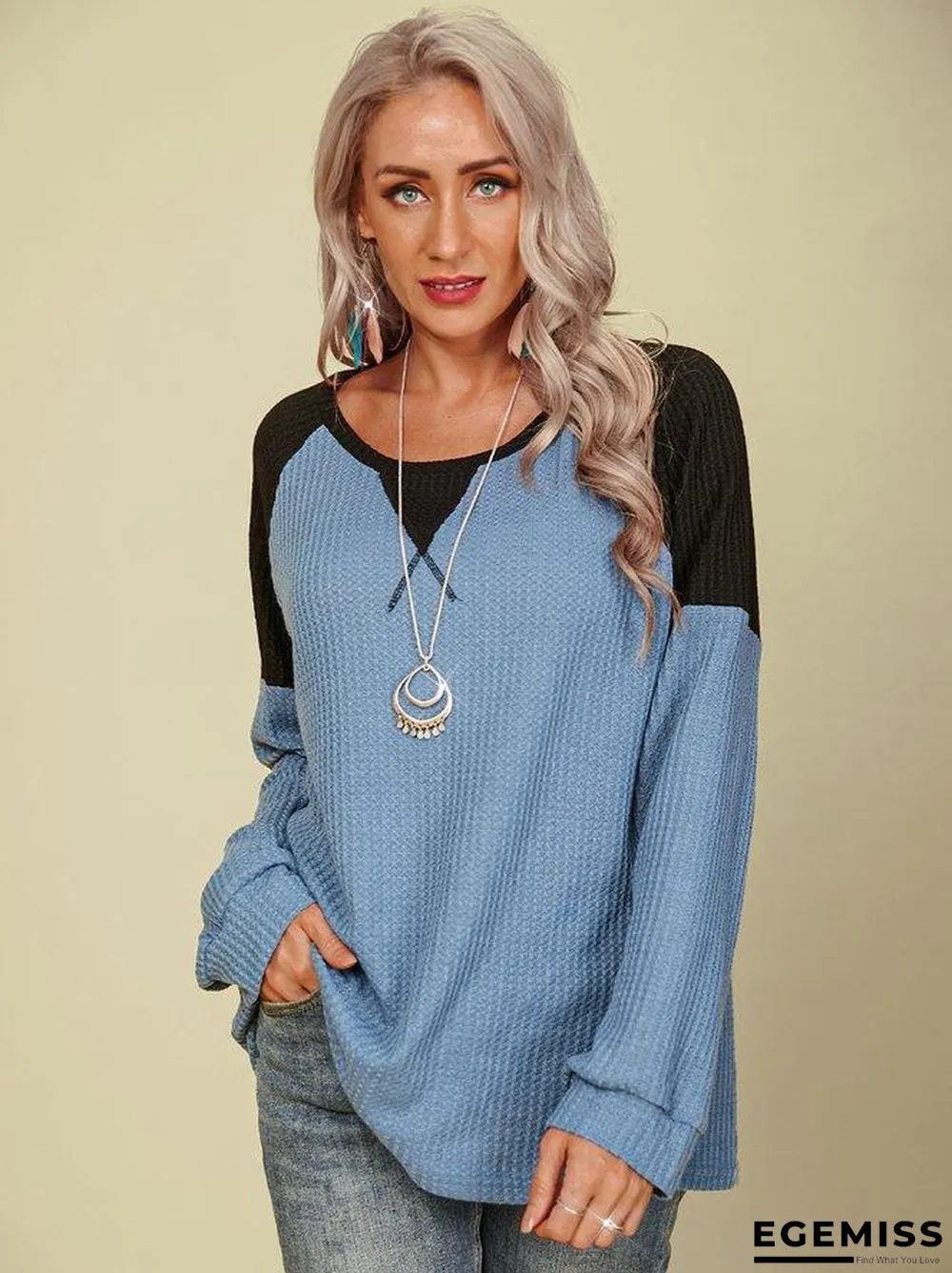Casual Crew Neck Shirts & Tops | EGEMISS