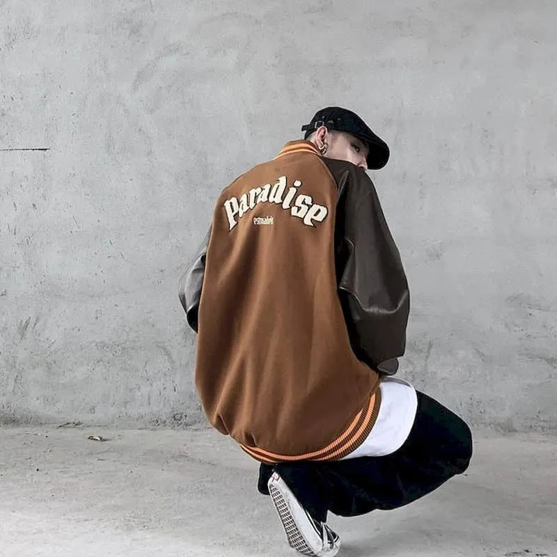 Spring/autumn American Retro Stitching Baseball Uniform Jacket Men Baseball Clothes Women Hip-hop Trend Oversize Casual Jacket