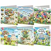 6pcs Diamond Painting Happy Birthdays Greeting Card with Envelope for Family Friends Holiday Gift Congratulations