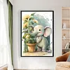 >SALE<Full Embroidery Cotton Thread 11CT Printed Elephant Cross Stitch Kit 40x60cm