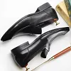 Mens formal genuine leather loafers designer