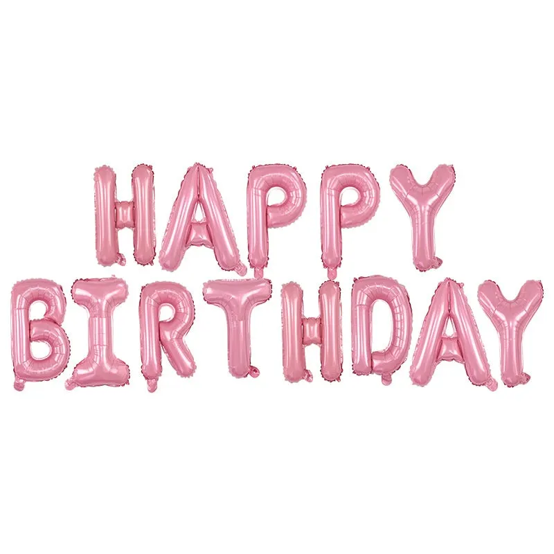 13Pcs Happy Birthday Balloons Foil Letter Balloon Birthday Party Decorations Kids Adult Birthday Balloons Alphabet Balloons set