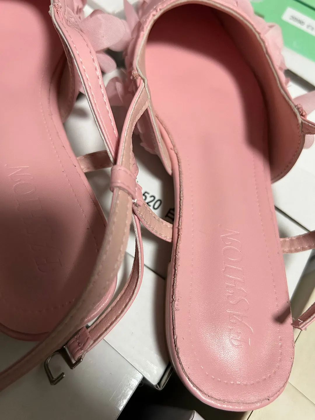 Churchf Churchf 2023 Petals Pointed Head With Buckle Flat Shoes Female Fairy Wind Head Flat Shoes Low Heel Small Fresh Sandals Female