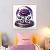 Purple Rose-11CT Stamped Cross Stitch 50*50cm/19.69*19.69in