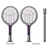 Rotating Head Bug Zapper Racket 2 in 1 Electric Fly Swatter for Indoor Outdoor