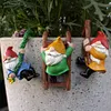 3 Pcs Climbing Funny Gnome Garden Statue Art Resin Dwarf Sculpture Home Decor