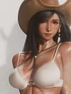 Cowboy Ver. Tifa Lockhart Decorative Painting - (FF7) Final Fantasy VII - Xingkong Studio