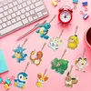 10PCS Diamond Art Keyring Pokemon Double Sided for Adult Kid Purse Handbag Decor