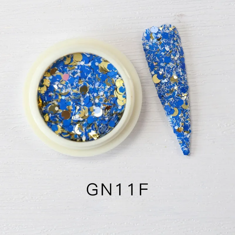Iridescent 3D Ultrathin Sequins Nail Glitter Flakes Slices Purple White Sparkly DIY Tips Dazzling Paillette Nail Art Decorations