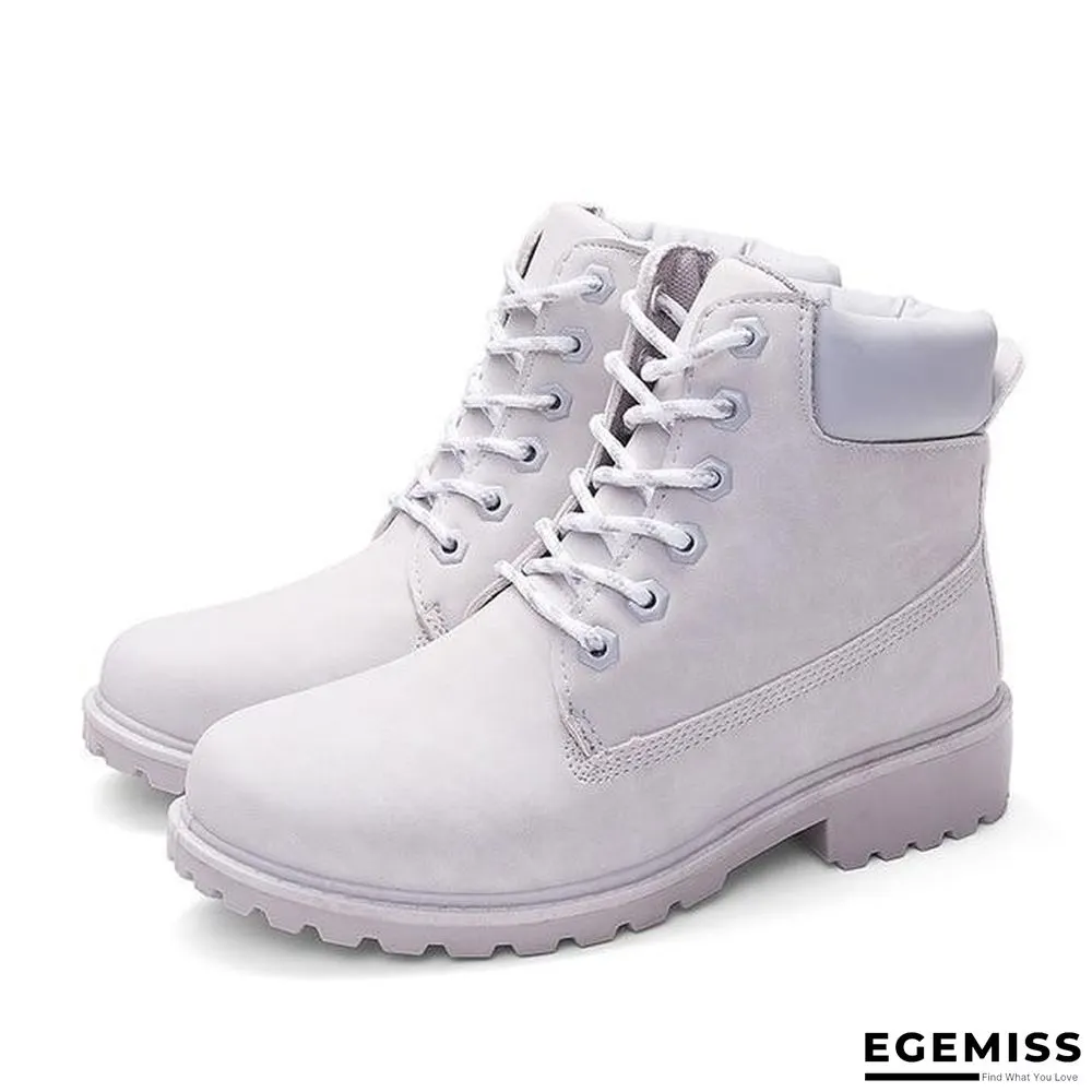 Autumn Early Winter Shoes Women Flat Heel Boots Fashion Keep warm Women's Boots Brand Woman Ankle Botas | EGEMISS