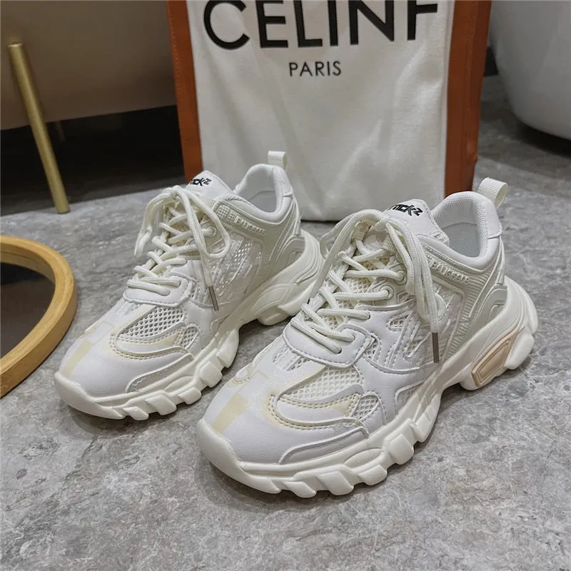 Brand Design Women Chunky Sneakers 2021 Summer Mixed Colors Women's Shoes Breathable Lightweight Ladies Dad Shoes Sport Shoes
