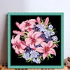 Lily Cluster - 9CT Full Beaded Cross Stitch Kit(28x28cm)