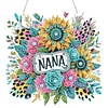 (US Local)Acrylic Special Shape Flowers 5D DIY Diamond Painting Dots Pendant for Window