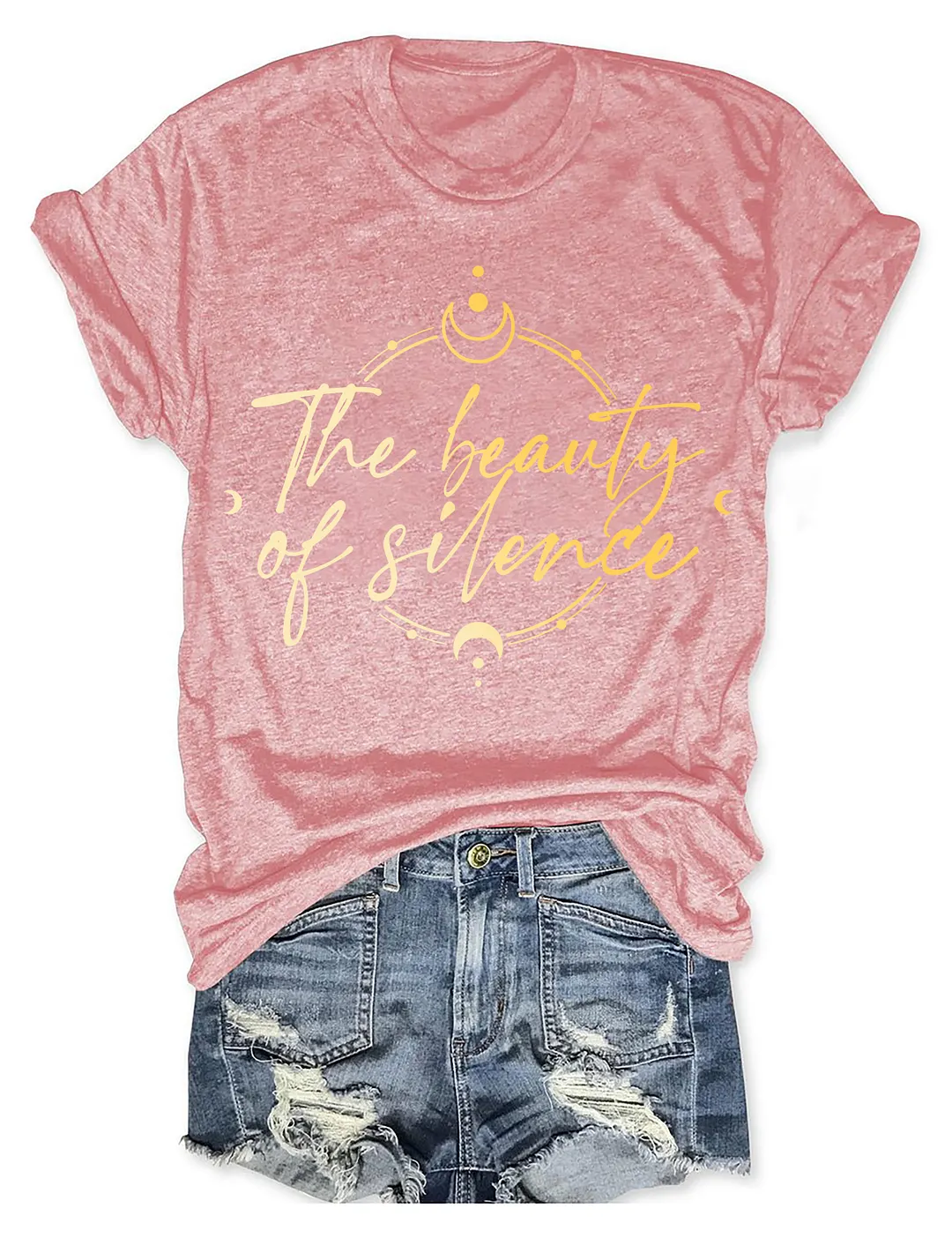 The Beauty Of Slience Shiny Moon Phase T-shirt