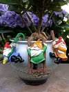 3 Pcs Climbing Funny Gnome Garden Statue Art Resin Dwarf Sculpture Home Decor