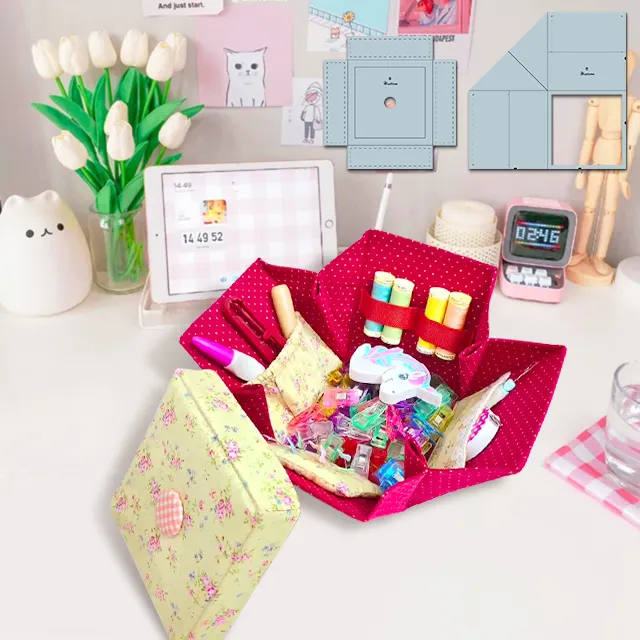 DIY Sewing Treasure Cube Sewing Templates - With Tutorial