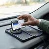 2-in-1 Anti-Slip Wireless Charging Mat with Phone Holder Wireless Charging Pad for Car 360 Degree Rotation Fit for iPhone 17/16/15/14/13/12 Pro for Android