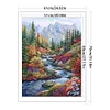 Mountain Stream-9CT Stamped Cross Stitch Bead Embroidery 51*69cm